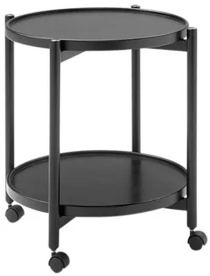 Thomsen Furniture James trolley - black-stained oak - Ø 50 cm