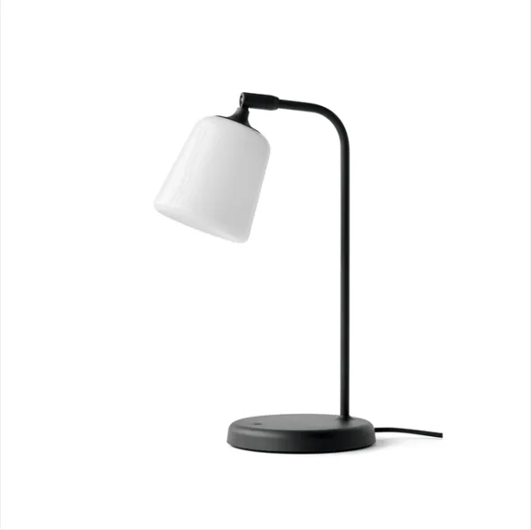 New Works Material Table Lamp White/Opal