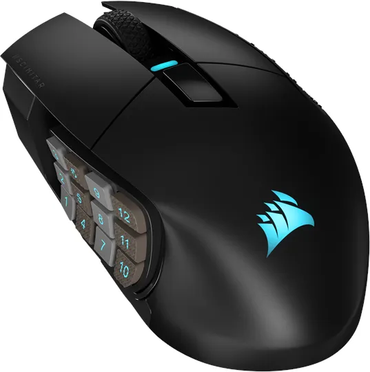 Corsair SCIMITAR ELITE WIRELESS Gaming Mouse - Mouse - Optical - 16 buttons - Black
