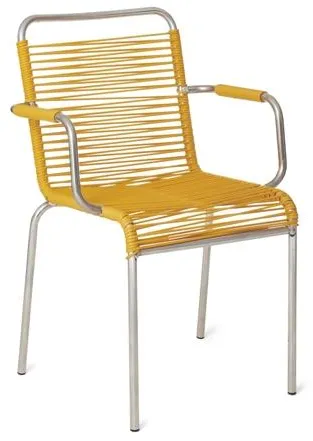 Fiam Mya Spaghetti Dining Chair with Armrests Yellow