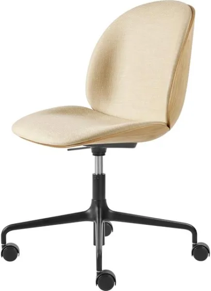GUBI Beetle Office Chair Upholstered Front Matte Black/Flair Special 134