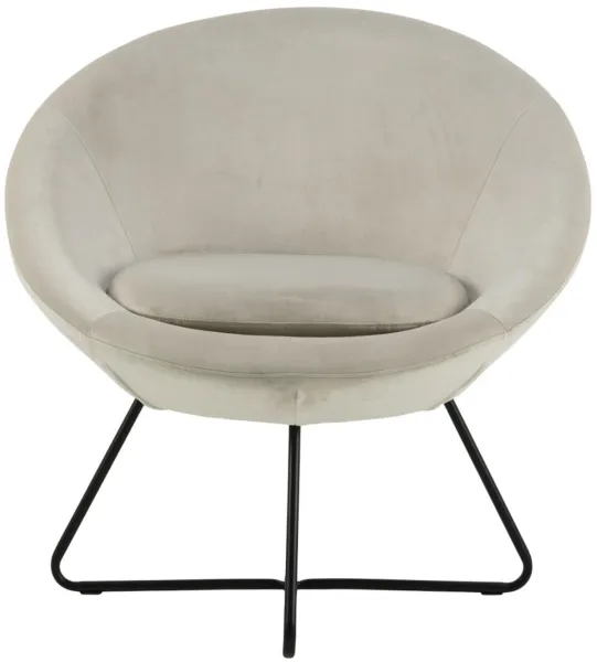 ACT NORDIC Center lounge chair - sand polyester and black metal