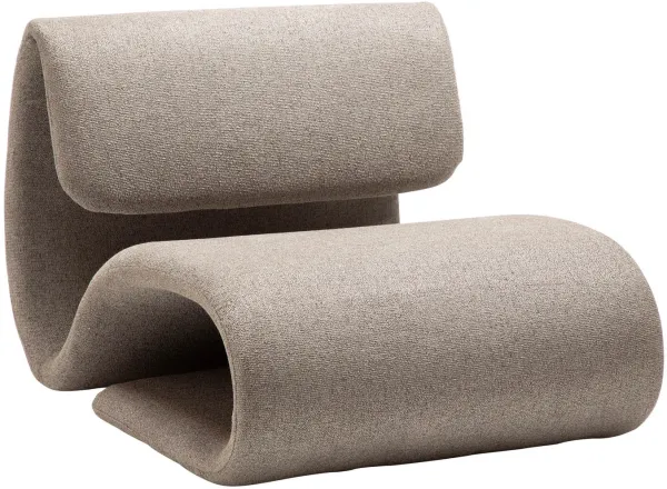 DAN-FORM Dubna lounge chair - brown bouclé fabric