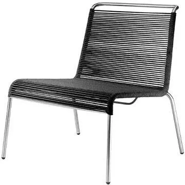 FDB Møbler M20L Teglgård lounge cord chair - Black