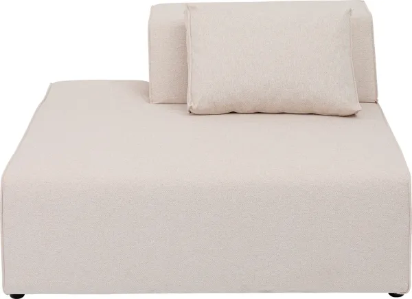 KARE DESIGN Infinity Ottoman Semi Elements Cream Left module - cream polyester and polypropylene