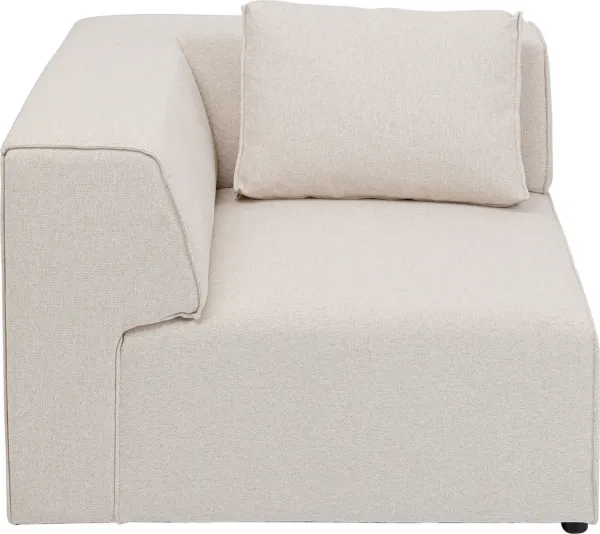 KARE DESIGN Infinity Corner Elements Cream Right module - cream polyester and polypropylene