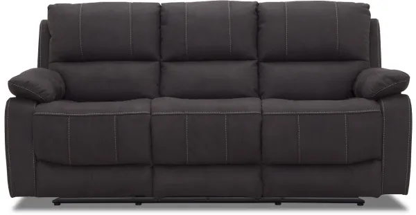 HAGA Texas 3-seater recliner sofa - grey fabric