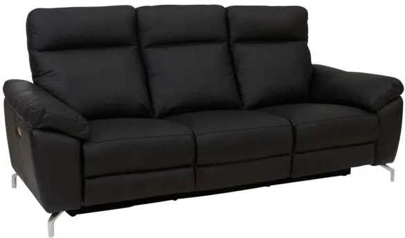 Furnhouse Selesta 3 seater leather black 222x96x101cm