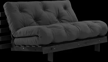 Karup Design Roots Sofa bed with Roots Mattress 140x200 Dark grey/Black lacquered
