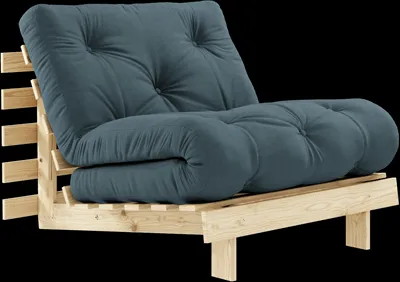 Karup Design Roots Sofa bed w/ Mattress 90x200 757 Petroleum Blue/Pine