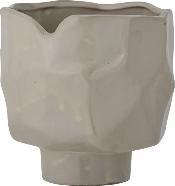 Sella, Flower Pot, grey, stoneware
