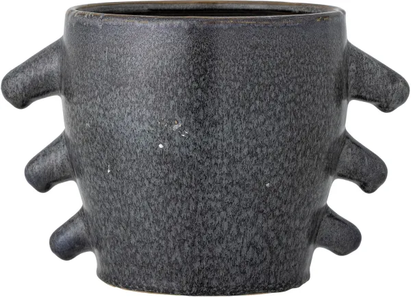 Khan, Flower Pot, grey, stoneware