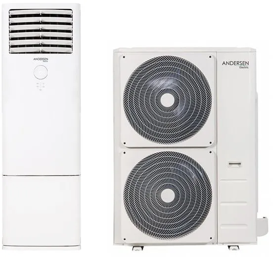 Andersen Electric Apollo 48000 Air/Air Heat Pump, 18.5 kW, 45–370 m², white